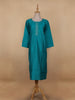 Green Solid Casual Cotton Kurti - Diadem
