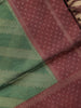 Green Striped Design Tissue Silk Saree - Diadem