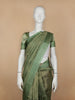 Green Stripes Designed Organza Designer Saree