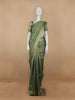 Green Stripes Designed Organza Designer Saree