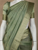 Green Stripes Designed Organza Designer Saree