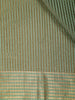 Green Stripes Designed Organza Designer Saree