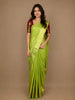 Green Stripes Woven Pure Kanchipuram Silk Saree