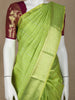Green Stripes Woven Pure Kanchipuram Silk Saree - Diadem