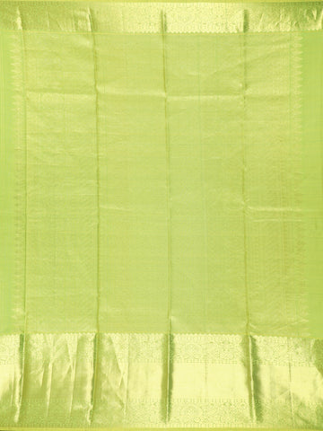 Green Stripes Woven Pure Kanchipuram Silk Saree - Diadem