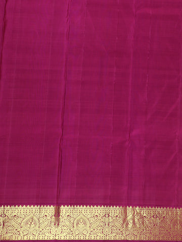 Green Stripes Woven Pure Kanchipuram Silk Saree - Diadem