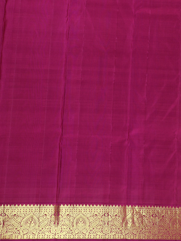 Green Stripes Woven Pure Kanchipuram Silk Saree - Diadem