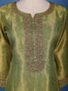 Green loral Design Sequins Banarasi Silk Salwar Suit - Diadem