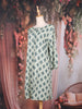 Green and Blue Geometric Printed Design Cotton Kurti