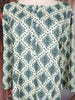 Green and Blue Geometric Printed Design Cotton Kurti