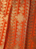 Green and Orange Zari Woven Design Art Silk Kids Pattu Pavadai
