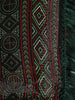 Green and Red Geometric Printed Design Chiffon Saree with Stone Embellished Border