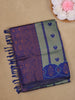 Green and Royal Blue Woven Art Silk Saree with Geometric Zari Border