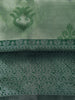 Green And Teal Ikat Design Art Silk Saree With Contrast Embroidered Blouse