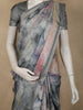 Grey Abstract Printed Design Semi Tussar Fancy Saree