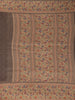 Gray Buttas Woven Tissue Saree With Peacock Border