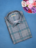Grey Checked Design Full Sleeve Cotton Shirt