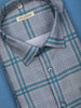 Grey Checked Design Full Sleeve Cotton Shirt