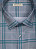 Grey Checked Design Full Sleeve Cotton Shirt
