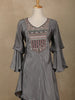 Grey Embellished Design Crepe Palazzo Salwar Suit