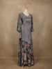 Grey Embellished Design Crepe Palazzo Salwar Suit