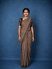 Grey Floral Design Pure Cotton Saree