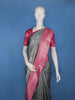 Grey Floral Design Semi Tussar Silk Saree
