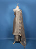 Grey Floral Design Woven Banarasi Silk Salwar Suit