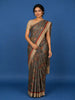 Grey Floral Designed Chanderi Cotton Saree