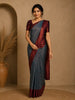 Grey Butta Design Semi Silk Saree