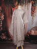Grey Floral Embroidered Design Tissue Cotton Straight Cut Salwar Suit