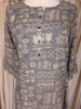 Grey Floral Printed Cotton Rayon Kurti
