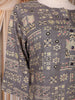 Grey Floral Printed Cotton Rayon Kurti