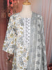 Grey Floral Printed Cotton Salwar Suit with Printed Dupatta