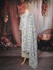 Grey Floral Printed Cotton Salwar Suit with Printed Dupatta