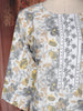Grey Floral Printed Cotton Salwar Suit with Printed Dupatta