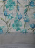 Grey Floral Printed Design Linen Cotton Saree