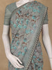 Grey Floral Printed Georgette Saree