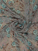 Grey Floral Printed Georgette Saree