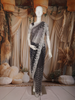 Grey Floral Sequins  and beads Embroidered Design Net Designer Saree