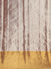 Grey Floral Woven Tissue Silk Saree with Antique Gold Zari Border