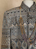 Grey Heavy Sequin Embroidered Kids Sherwani with Stonework Detailing