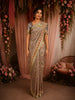 Grey Kalamkari Printed Design Semi Silk Saree
