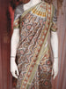 Grey Kalamkari Printed Design Semi Silk Saree