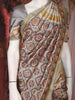 Grey Kalamkari Printed Design Semi Silk Saree