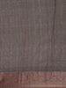 Grey Leaf Printed Chandheri Cotton Saree