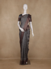 Grey Leaf Printed Chandheri Cotton Saree