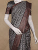 Grey Leaf Printed Chandheri Cotton Saree