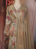 Grey Multicolour Floral Embroidered Patchwork Tissue Silk Palazzo Suit with Net Dupatta