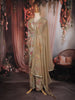 Grey Multicolour Floral Embroidered Patchwork Tissue Silk Palazzo Suit with Net Dupatta